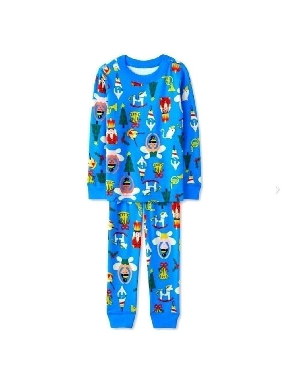 HANNA Andersson Long John Holiday Print Pajama Set Organic Nutcracker Dance 3T